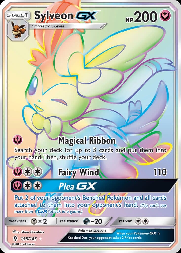 Sylveon GX (Secret) #158/145 — Guardians Rising