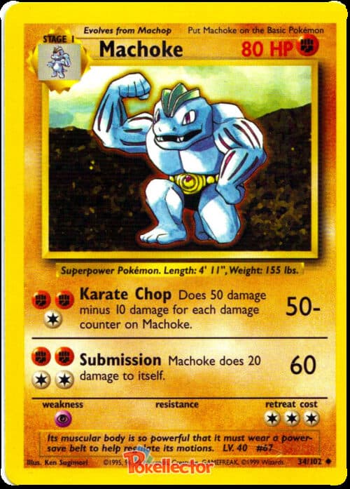 Machoke #34/102 — Base Set