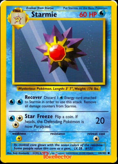 Starmie #64/102 — Base Set