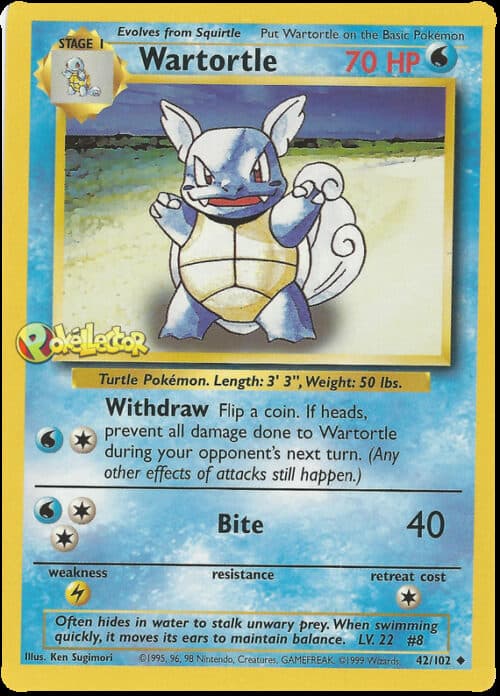 Wartortle #42/102 — Base Set