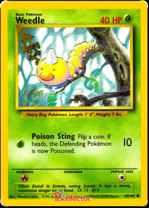 Weedle #69/102 — Base Set